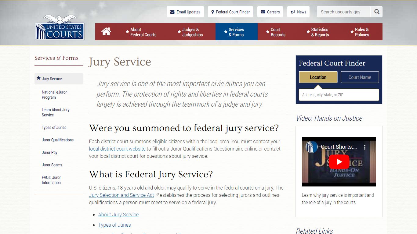 Jury Service | United States Courts