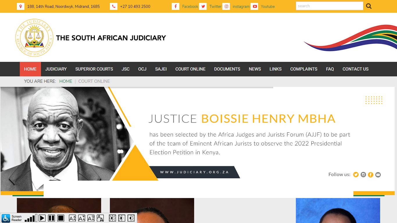 COURT ONLINE - Chief Justice of South Africa
